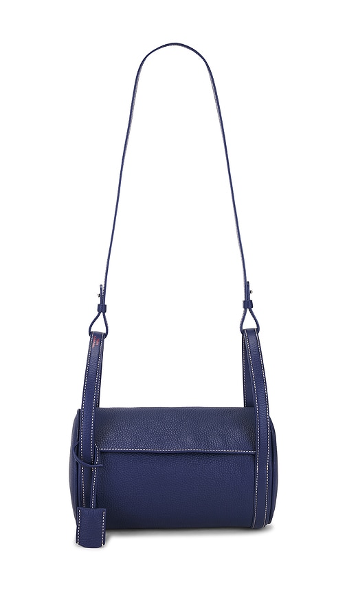 Shiny Pebble Medium Duffle in Navy.