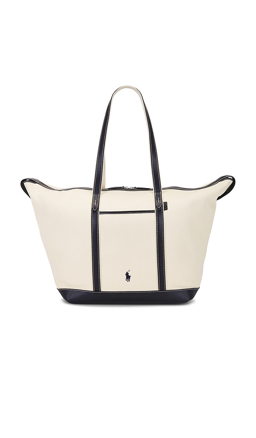Polo Ralph Lauren Canvas Large Tote In Multi