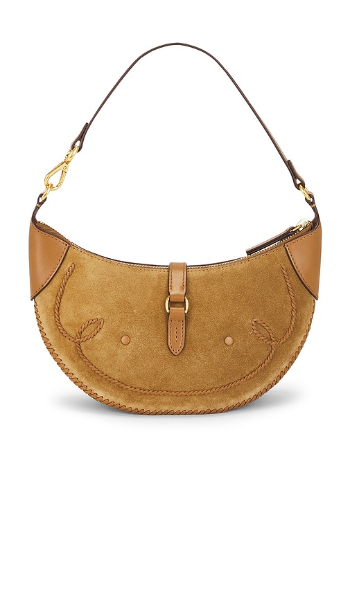 Polo Ralph Lauren Suede Mini Shoulder Bag In Brown