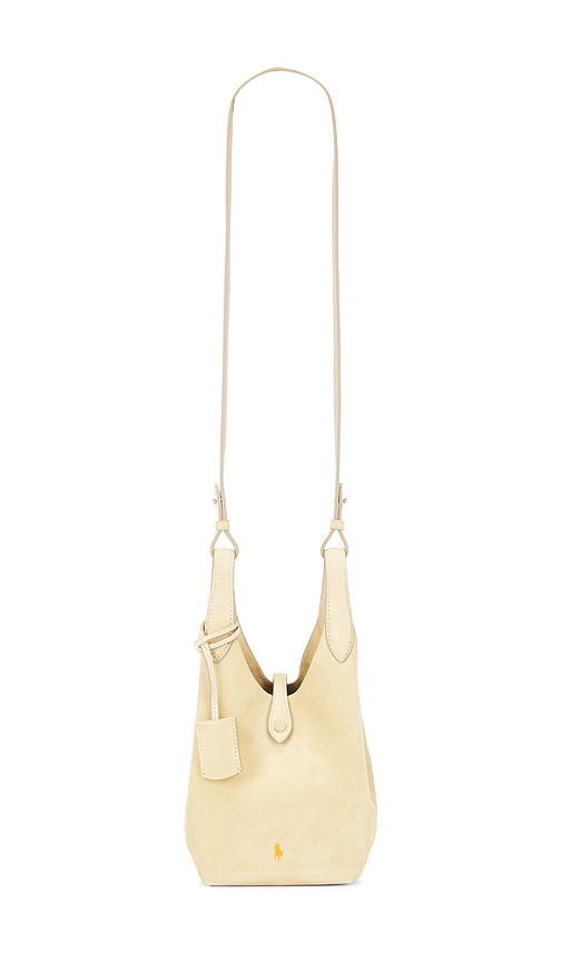 Polo Ralph Lauren Suede Crossbody Bag in Cream.