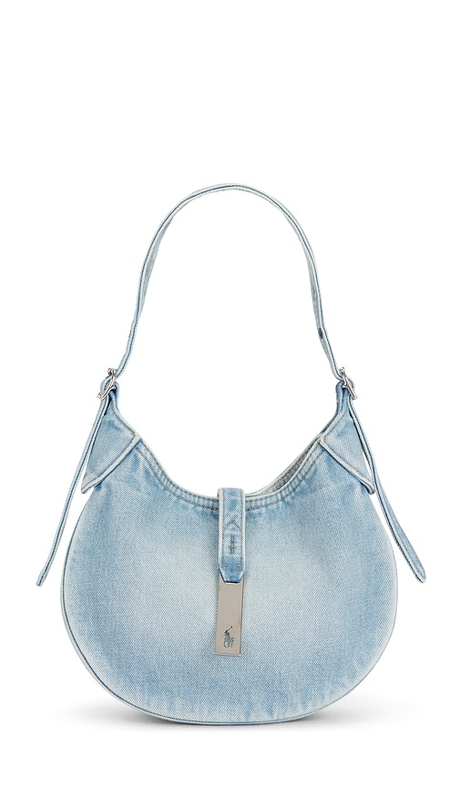 Polo Ralph Lauren Denim Shoulder Bag Small in Linda Wash