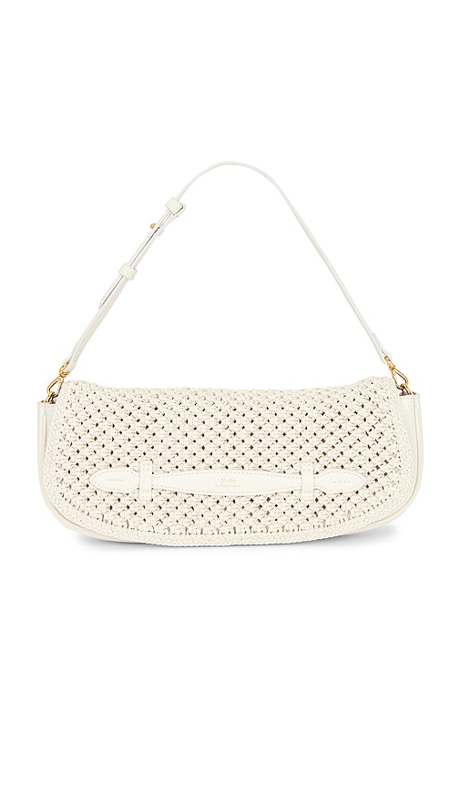 Polo Ralph Lauren Leather Long Flap Clutch Large in Frosting