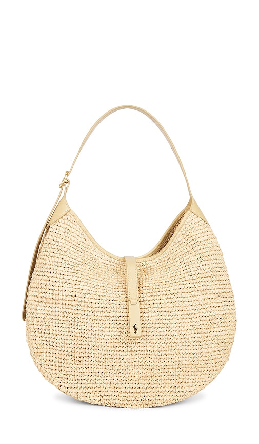 Polo Ralph Lauren SAC BANDOULIRE TAILLE MEDIUM EN CUIR ET RAPHIA en Neutral 908 €