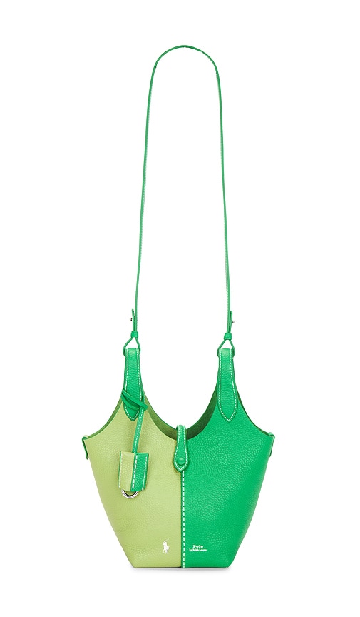 Polo Ralph Lauren SAC BANDOULIRE SHINY DRUM PEBBLE en Green 532 €
