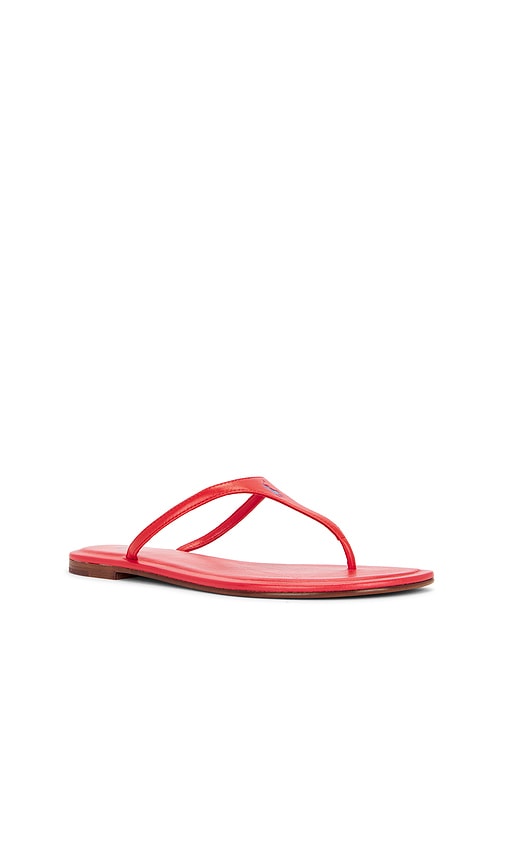  Polo Ralph Lauren Sandalias Planas Tipo Thong De Napa. En Color Rojo Talla 6  (también En 7, 8, 8.5, 9). 