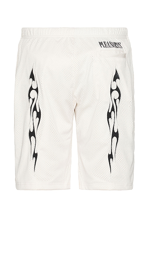 Shop Pleasures Flame Mesh Shorts In 白色