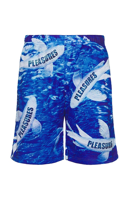 Koi Mesh Shorts in Blue. - size M (also in L, XL/1X)