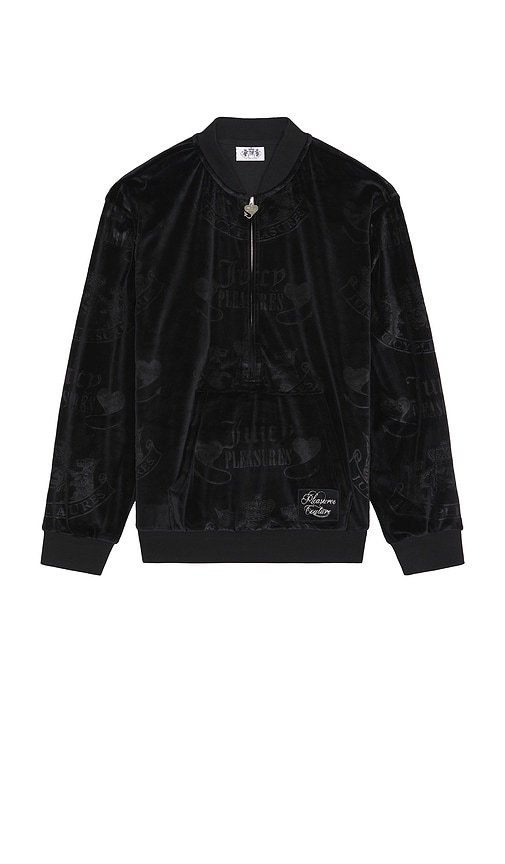 Crest Velour Quarter Zip in Black. - size S (also in L, M)