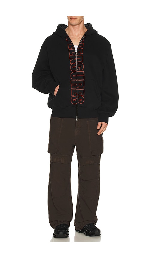  Pleasures Hoodie Mit Reissverschluss Impact In Black. Größe M. Also In L, Xl/1x. 