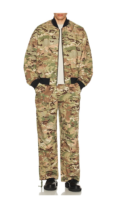  Pleasures Hose Mit Weiter Passform Gem Camo In Green. Größe L. Also In Xl/1x. 