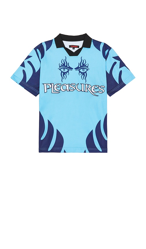 Shop Pleasures Afterlife Soccer Jersey In 蓝色