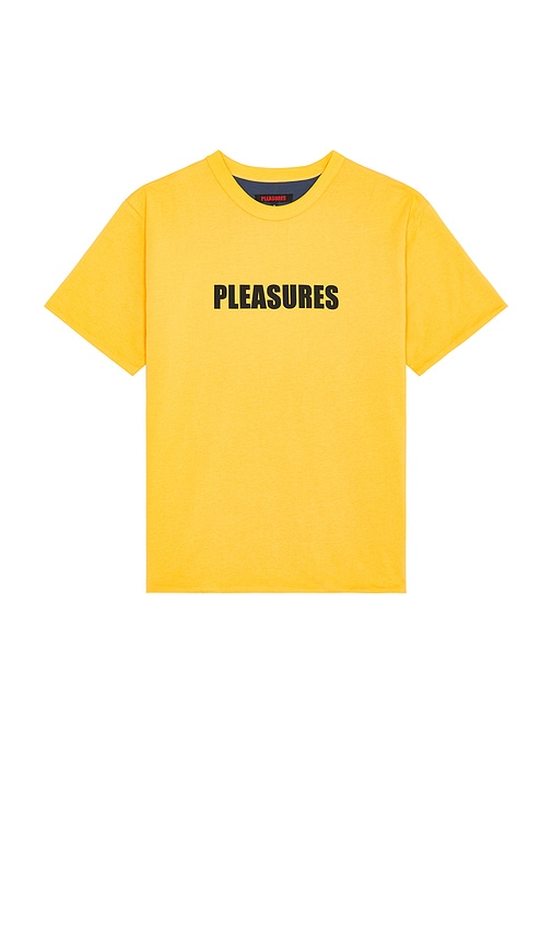 Shop Pleasures Legal Reversible Heavyweight T-shirt In Yellow,blue