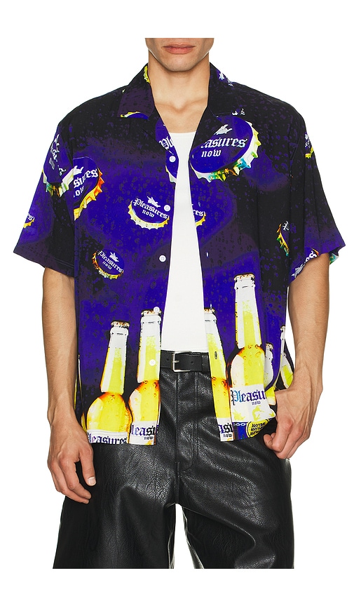  Pleasures Resort-shirt Cerveza In Blue. Größe M. Also In L. 