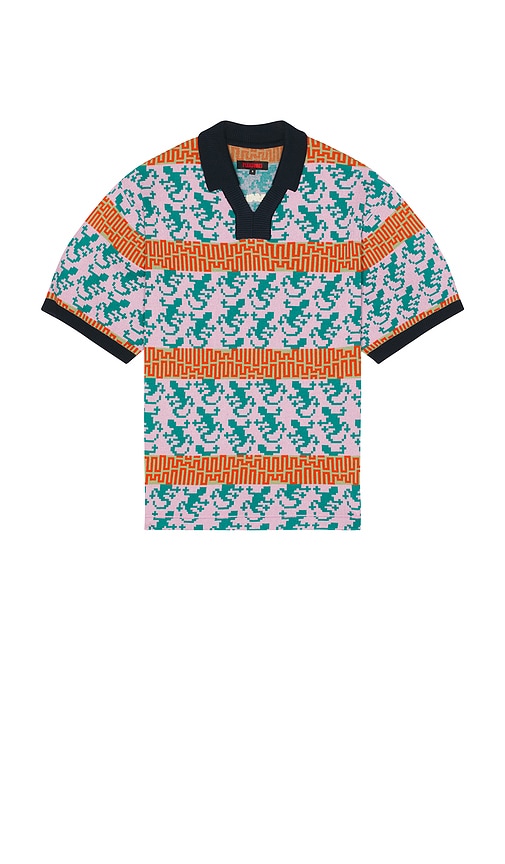 Gecko Jacquard Polo in Lavender. - size M (also in L, XL/1X)