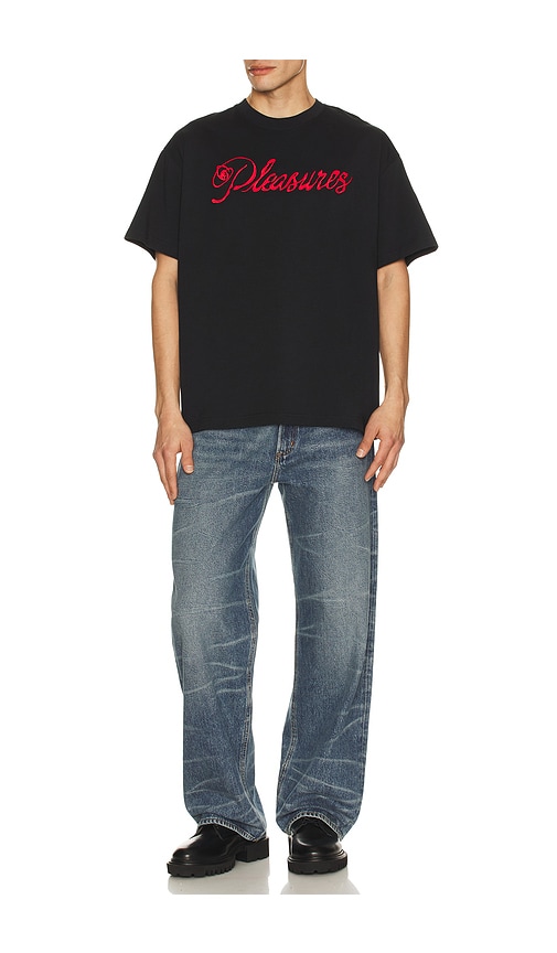  Pleasures T-shirt In Black,red. Größe S. Also In M. 