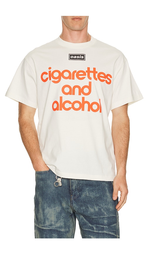 Pleasures x Oasis Nordique T-Shirt in Vintage White