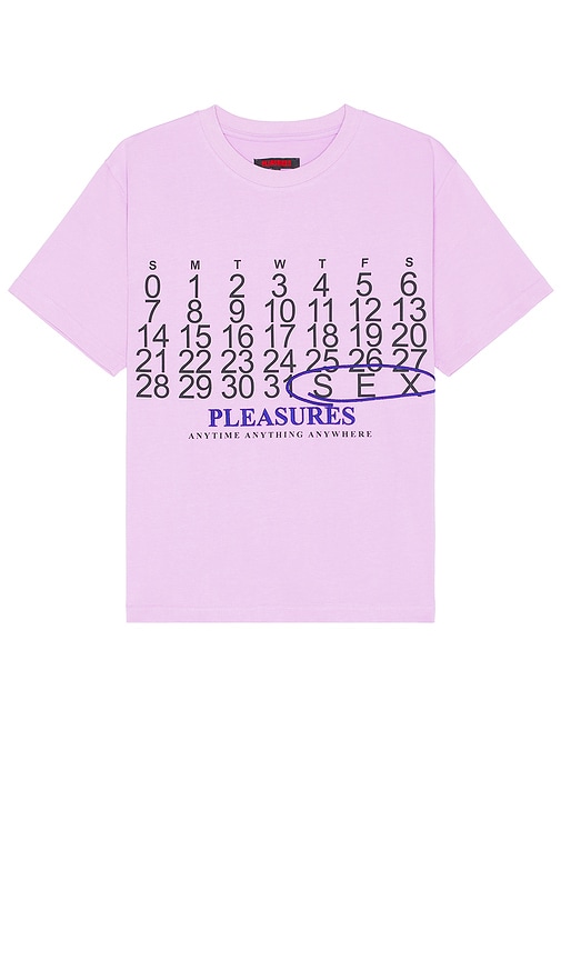 Pleasures Calendar Heavyweight T-Shirt in Lavender