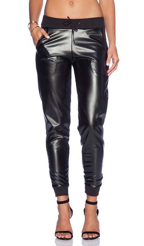 Faux Leather Jogger