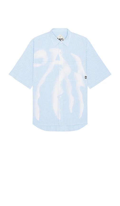 P.A.M. Perks and Mini Cadence Boxy Short Sleeve Shirt in Blue 