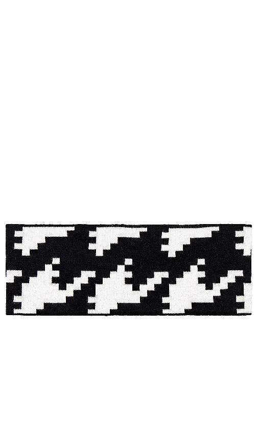 Shop Perfect Moment Pm Headband In Black & Snow White Houndstooth