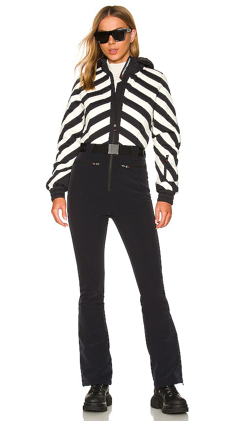 Perfect Moment Bluebird One Piece Ski Suit in Black | REVOLVE