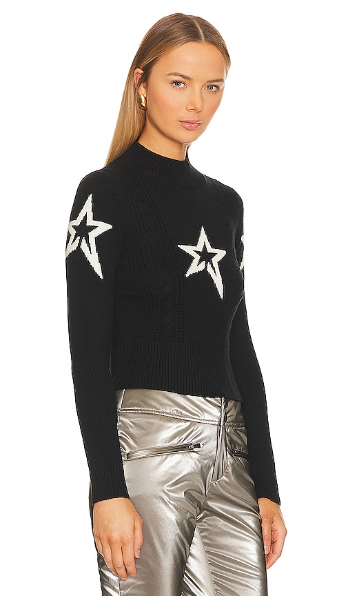 Shop Perfect Moment Cable Underwear Sweater In Black