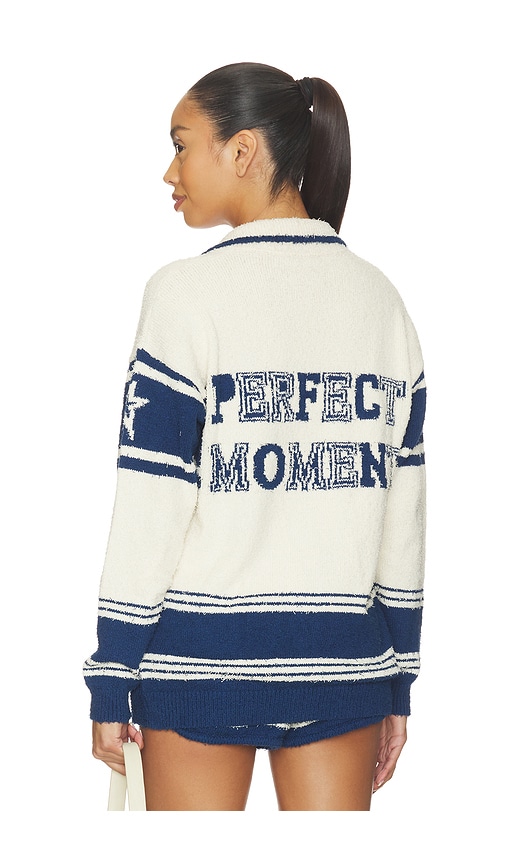  Perfect Moment Cardigan Schild In White,navy. Größe S. Also In Xs, M, L. 