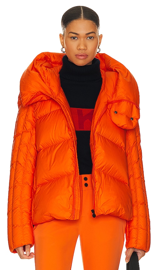Perfect Moment Orelle Down Jacket In Red Orange