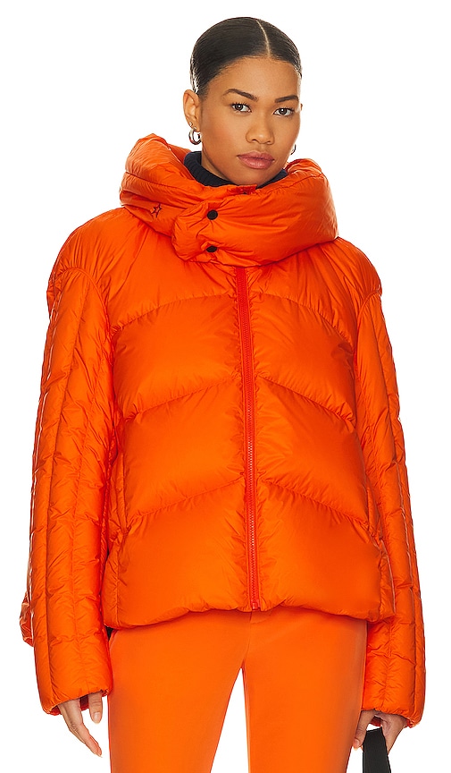 Shop Perfect Moment Orelle Down Jacket In Red Orange