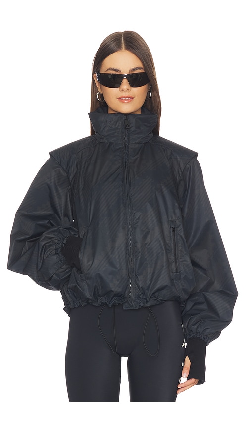 Perfect Moment Scratch Houndstooth Bomber Jacket in Black. - size S (also in XS)