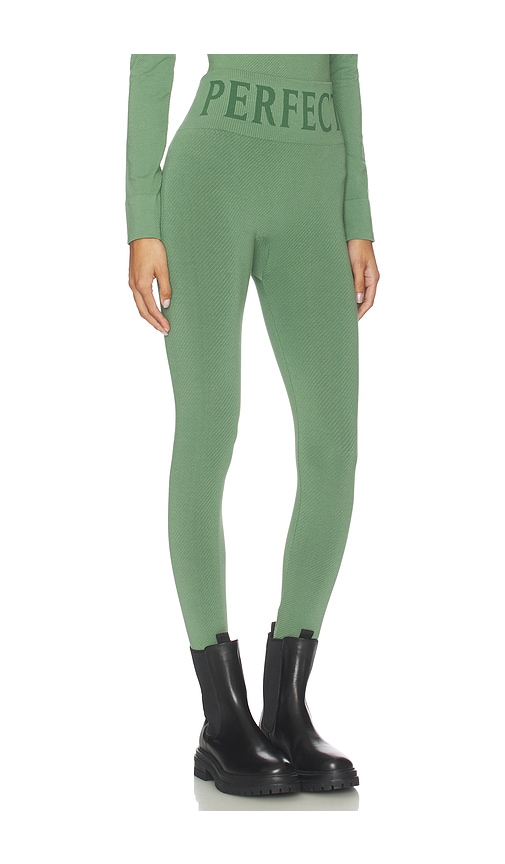 Perfect Moment Women Green Perfect Thermal Leggings, Xs Luxury Activewear For Women Darveys
