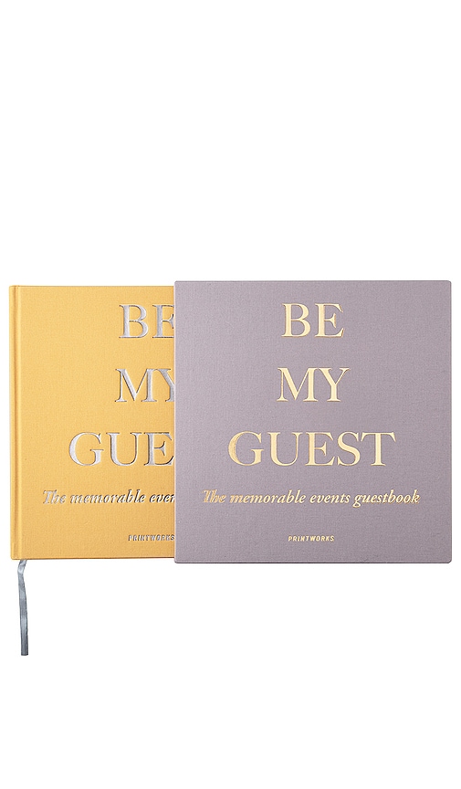 Printworks Be My Guest Book In Beige & Yellow