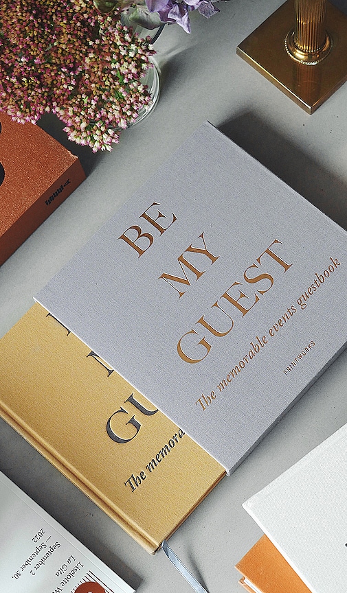 Shop Printworks Be My Guest Book In Beige & Yellow