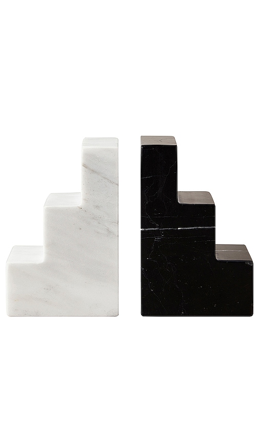 Printworks Marble Bookend In Black & White