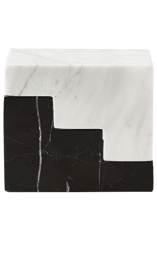 Shop Printworks Marble Bookend In Black & White