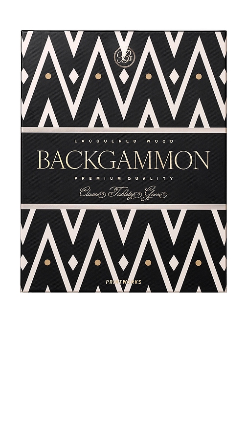 Printworks Lacquered Backgammon In Black