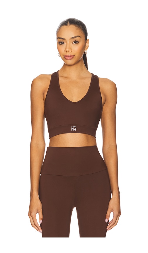 Port De Bras Emma Sports Bra In Brown