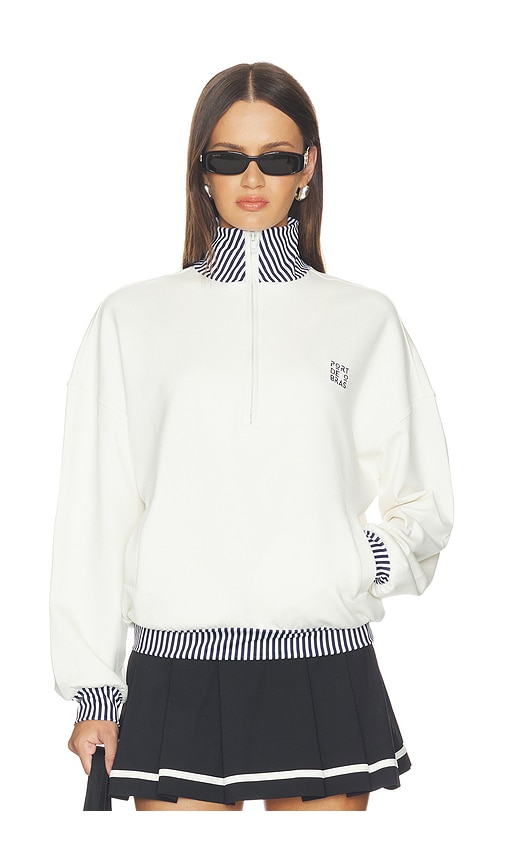 Port de Bras Signature Sweater in Cream. Size L. Also in XL, XS.