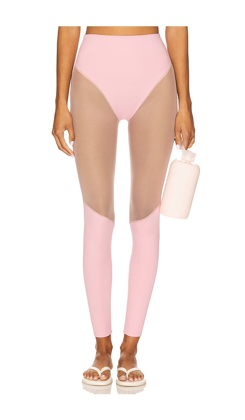 Port De Bras Cindy Mesh Legging In Pink