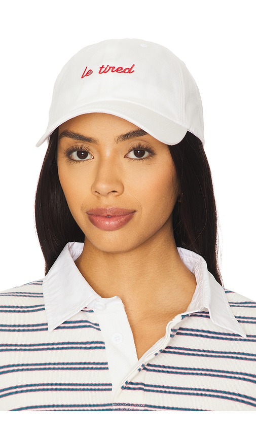 Polychrome Goods Le Tired Embroidered Hat in White