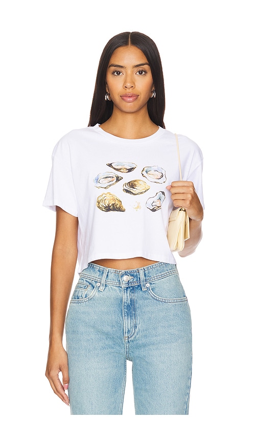 Shop Polychrome Goods Oysters Crop Top In 白色