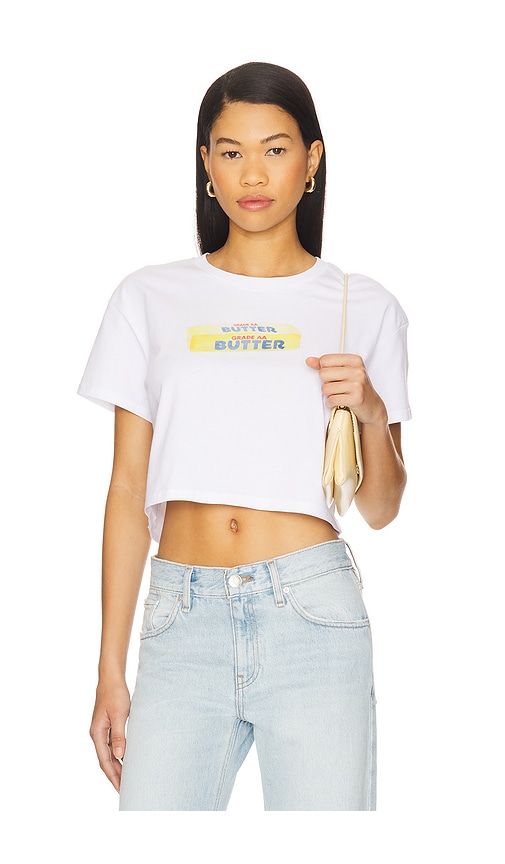 POLYCHROME GOODS BUTTER STICK CROP TOP 