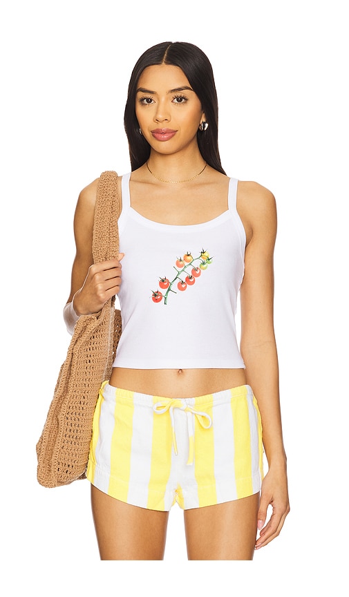 Tomato Tank in White. - size XL (also in L)