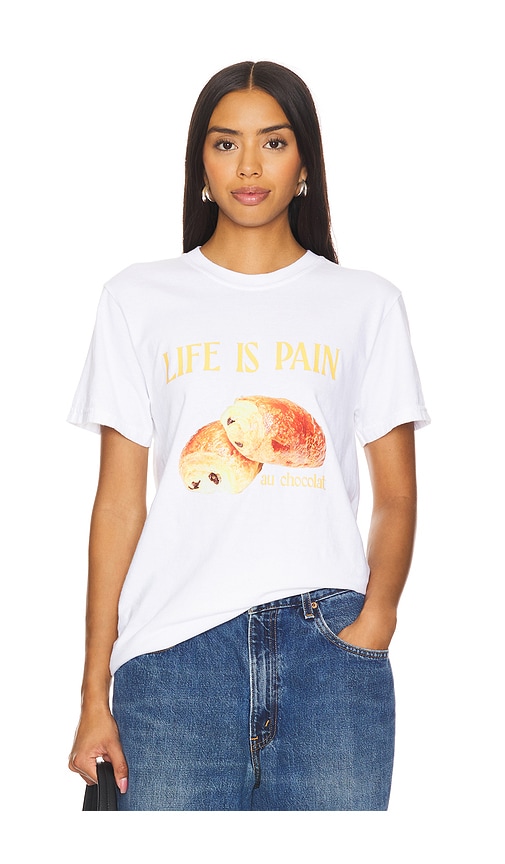 Shop Polychrome Goods Life Is Pain T Shirt In 白色