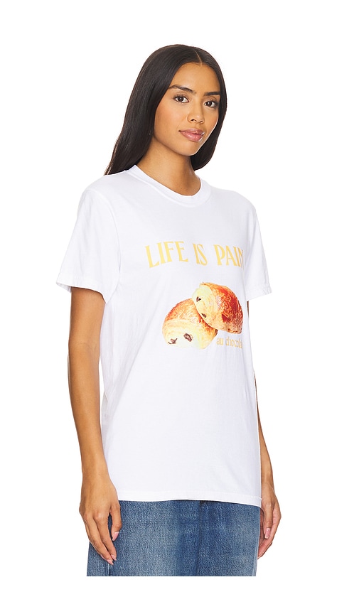 Shop Polychrome Goods Life Is Pain T Shirt In 白色