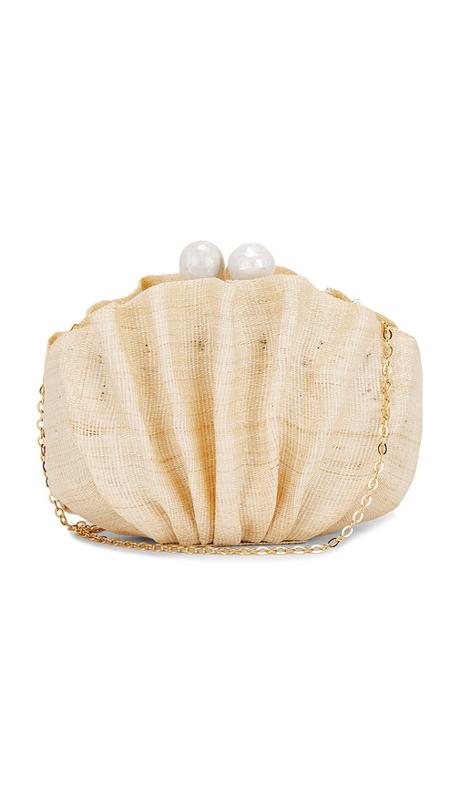 Poolside The Origami Shell Clutch in Sand