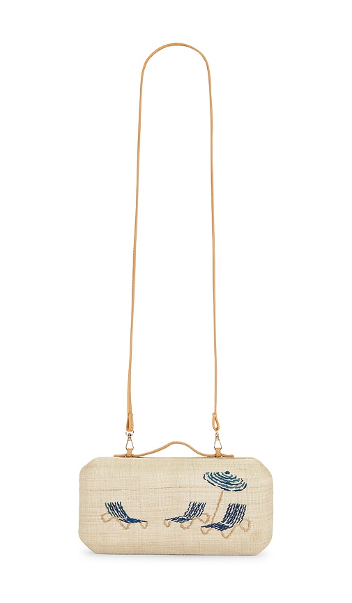 The Deck Chairs Clutch in Cream.