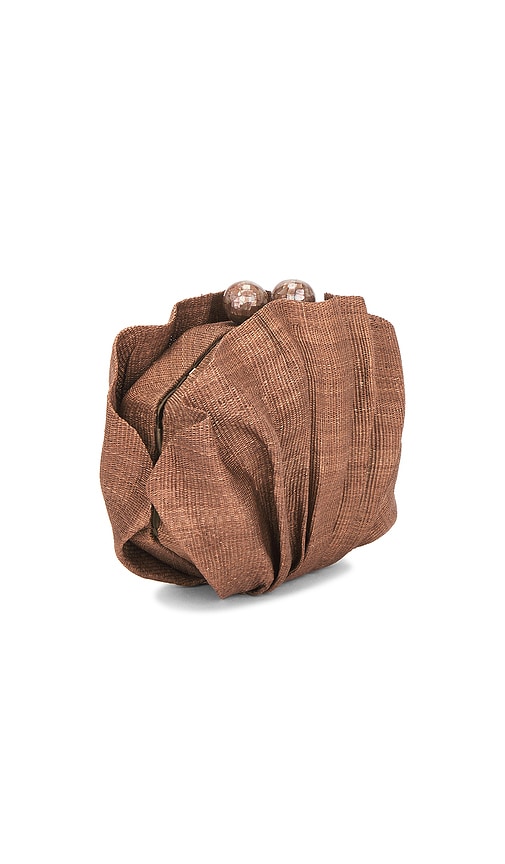  Poolside The Origami Shell Clutch In Cognac. 