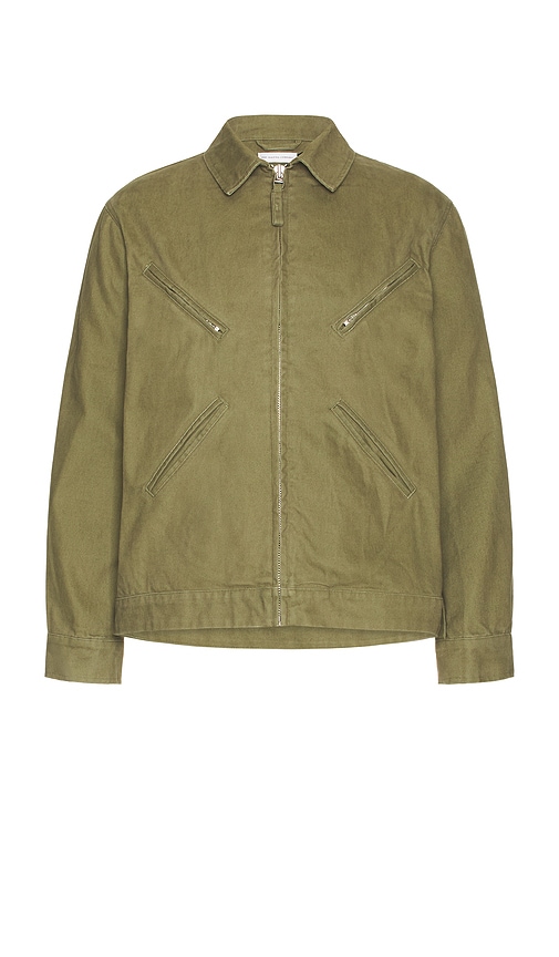 Pop Trading Company Full Zip Jacket In Green
