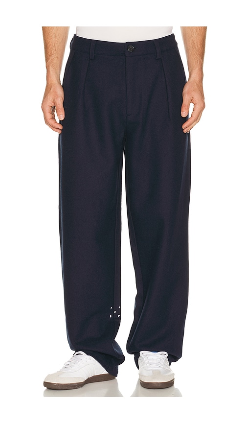 Pop Trading Company Wool Hewitt Suit Pants in Navy | REVOLVE